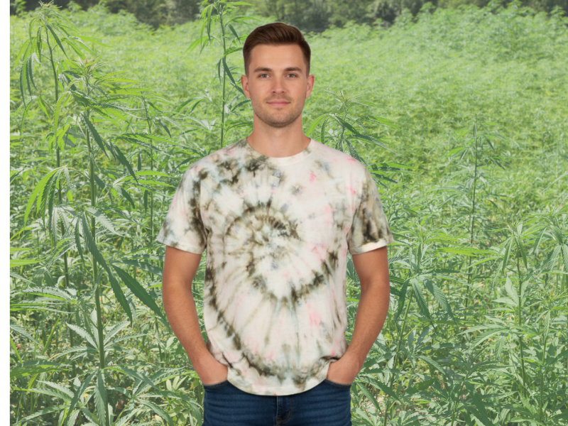 Iced dyed hemp tee