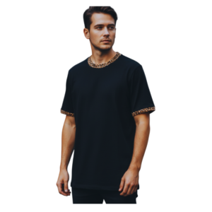 Leopard Designer Black Tee