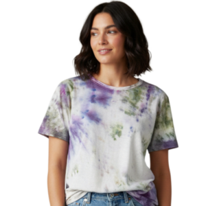 Ice Dyed Green-Purple Swirl