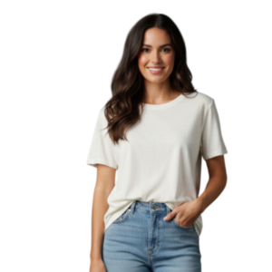 white hemp cotton tee