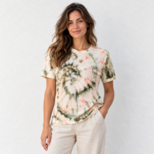 Hemp–Cotton Ice-Dyed T-Shirt
