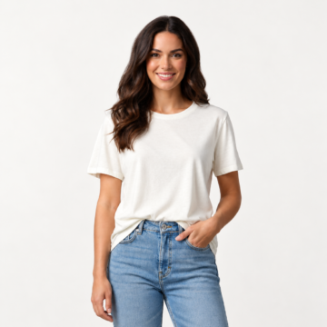 White Hemp Cotton Tee