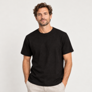 330g 100% Hemp Black Tee Shirt